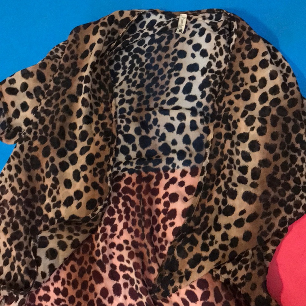 girls cheetah cardigan